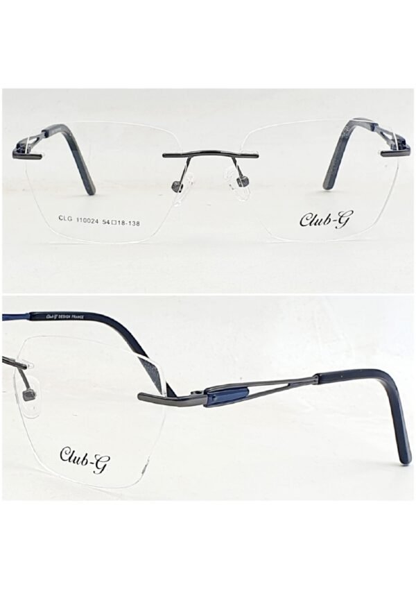 Rim less Square Eye Glasses Club G - Image 3
